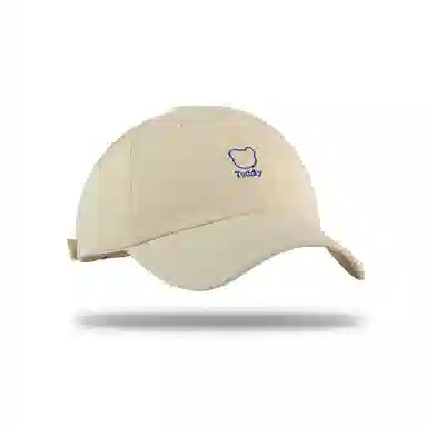 啄木鸟 可爱小熊棒球帽简约百搭显脸小遮阳防晒帽休闲透气学生太阳帽 棉 鸭舌帽 女款