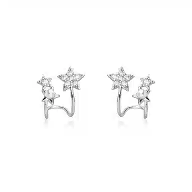 韵系 小众设计繁星点点镶钻 珍珠 耳环 女款