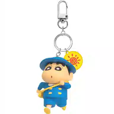 灵动创想 蜡笔小新的一天 钥匙扣 男女同款情侣款