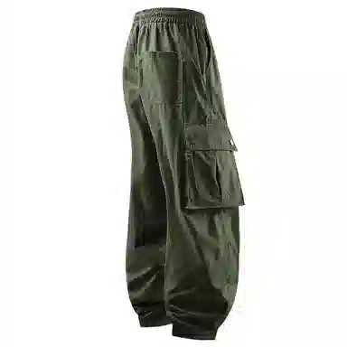 国际米兰足球俱乐部 美式高街复古字母印花简约纯棉宽松机能户外百搭时尚基础款系带束脚多口袋休闲工装裤 男女同款