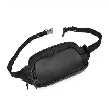 DOSRFINI Medium Black Leather Chest Bag