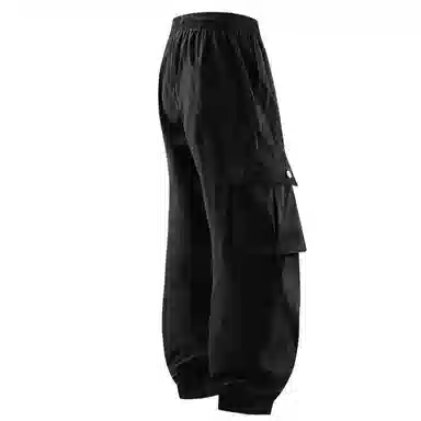 国际米兰足球俱乐部 美式高街复古字母印花简约纯棉宽松机能户外百搭时尚基础款系带束脚多口袋休闲工装裤 男女同款