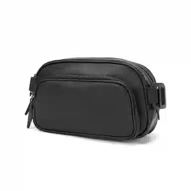 DOSRFINI Medium Black Leather Chest Bag