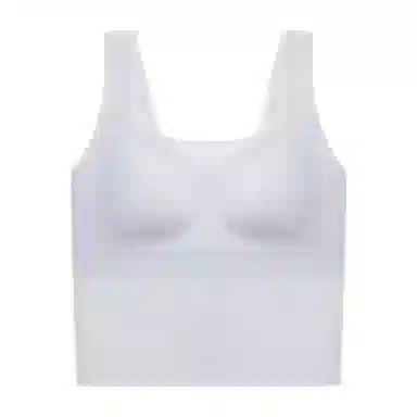 欧迪芬 纯色侧收无痕美背舒适自带胸垫无钢圈宽肩带背心 女款