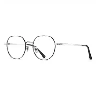 【联系客服可配度数】 苍木优品 超轻纯钛近视眼镜框配全钛多边形钛合金眼睛镜架 β钛 椭圆形 光学镜架 男女同款情侣款