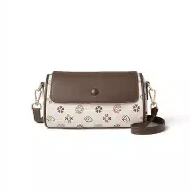 红蜻蜓 经典复古老印花高级感调节背带春夏季高级感百搭通勤 牛皮 单肩包腋下包斜挎包 常规 女款 多色