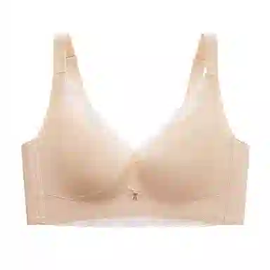 芬腾 大胸显小蕾丝薄杯透气无钢圈聚拢防下垂调整型上托文胸 女款