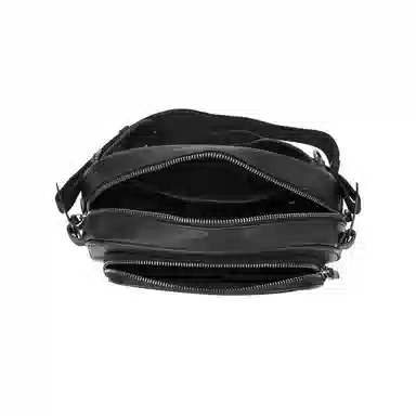 DOSRFINI Medium Black Leather Chest Bag