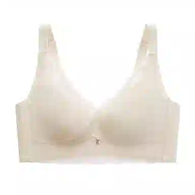 芬腾 大胸显小蕾丝薄杯透气无钢圈聚拢防下垂调整型上托文胸 女款