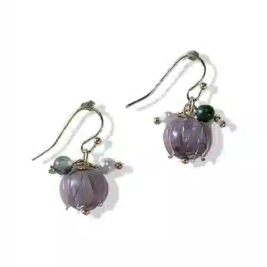 尚先生 气质高级感轻奢多巴胺石榴花甜美气质 铜 耳环 女款