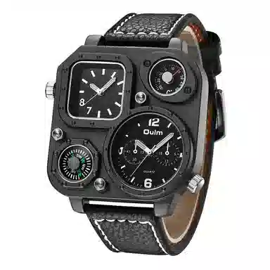 Oulm Quartz Black Dial