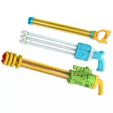 妙贝乐 水枪系列 加特林 抽拉式滋水 打水仗神器 夏日好物 枪型玩具