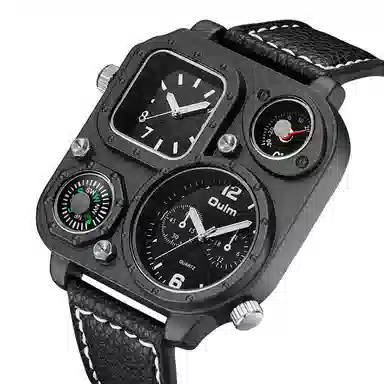 Oulm Quartz Black Dial