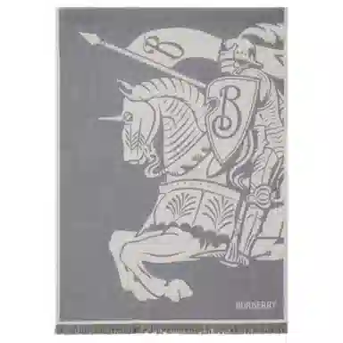 Burberry Embroidered Logo Scarf Brown