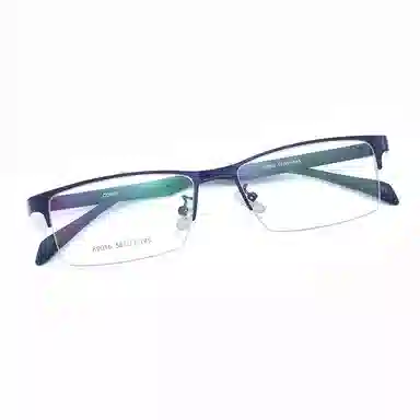 【联系客服可配度数】 康视顿 商务近视金属半框 合金 眉毛框/眉线框 光学镜架 男款 可选蔡司依视路凯米明月镜片