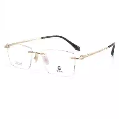 【联系客服可配度数】 康视顿 无框商务 钛 方形 光学镜架 男女同款情侣款