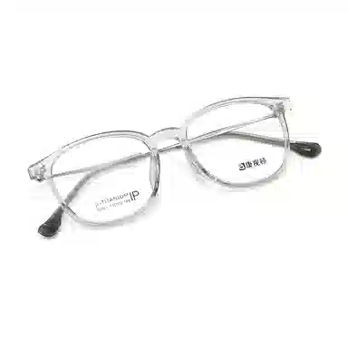 【联系客服可配度数】 康视顿 冷茶色近视素颜 板材镜架β钛 方形 光学镜架 男女同款情侣款