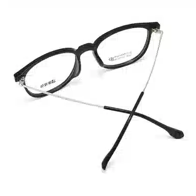 【联系客服可配度数】 康视顿 冷茶色近视素颜 板材镜架β钛 方形 光学镜架 男女同款情侣款