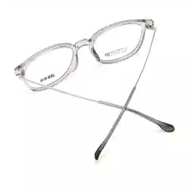 【联系客服可配度数】 康视顿 冷茶色近视素颜 板材镜架β钛 方形 光学镜架 男女同款情侣款