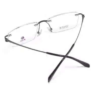 【联系客服可配度数】 康视顿 无框商务 钛 方形 光学镜架 男女同款情侣款