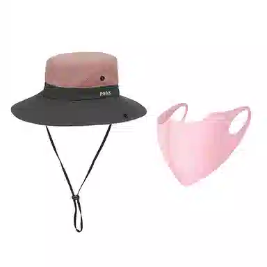 匹克 户外防晒登山运动通风透气可折叠轻盈 大帽檐拼色 聚酯纤维 渔夫帽 男女同款情侣款