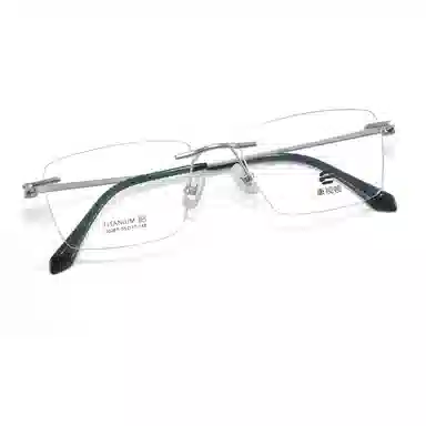 【联系客服可配度数】 康视顿 无框商务 钛 方形 光学镜架 男女同款情侣款