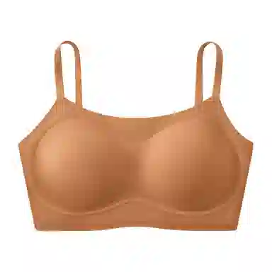 素肌良品 纯色背心式裸感无痕无钢圈软支撑文胸 女款