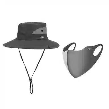 匹克 户外防晒登山运动通风透气可折叠轻盈 大帽檐拼色 聚酯纤维 渔夫帽 男女同款情侣款