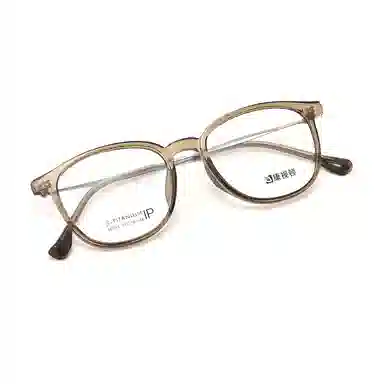 【联系客服可配度数】 康视顿 冷茶色近视素颜 板材镜架β钛 方形 光学镜架 男女同款情侣款