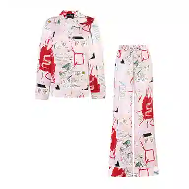 SILKY MIRACLE x BASQUIAT SS24 Pink Pajama Set