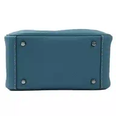 HERMES Lindy 19 Taurillon Clemence D2 NEW BLEU JEAN