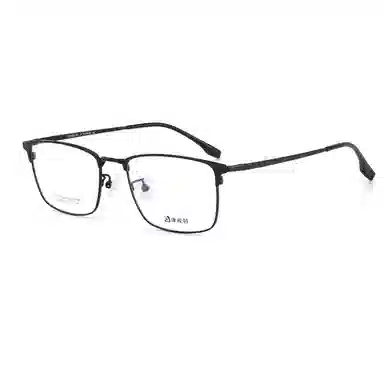 【联系客服可配度数】 康视顿 方框眼镜框男β纯钛近视眼镜复古 钛β钛 眉毛框/眉线框 镜架 男款 可选蔡司明月依视路凯米镜片