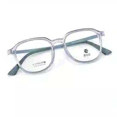 【联系客服可配度数】 康视顿 时尚潮流近视眼镜框 β钛 方形 光学镜架 男女同款情侣款 可选蔡司依视路明月凯米镜片