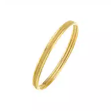 心草 三生三世 国潮新中式轻奢小众设计高级感素圈 合金 手镯 女款 光面立体闭口日常百搭