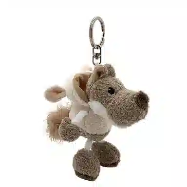 一点潮玩 披着羊皮的狼   迷你钥匙扣 可爱丑萌柔软 玩偶 毛绒挂件