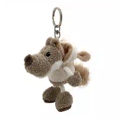 一点潮玩 披着羊皮的狼   迷你钥匙扣 可爱丑萌柔软 玩偶 毛绒挂件