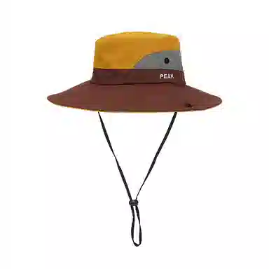 匹克 户外防晒登山运动通风透气可折叠轻盈 大帽檐拼色 聚酯纤维 渔夫帽 男女同款情侣款