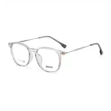 【联系客服可配度数】 康视顿 冷茶色近视素颜 板材镜架β钛 方形 光学镜架 男女同款情侣款