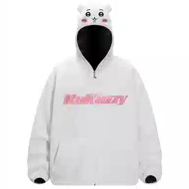 KAKAZZY White Bear Fleece Hoodie