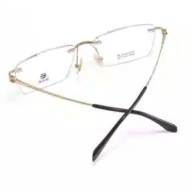 【联系客服可配度数】 康视顿 无框商务 钛 方形 光学镜架 男女同款情侣款