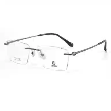 【联系客服可配度数】 康视顿 无框商务 钛 方形 光学镜架 男女同款情侣款