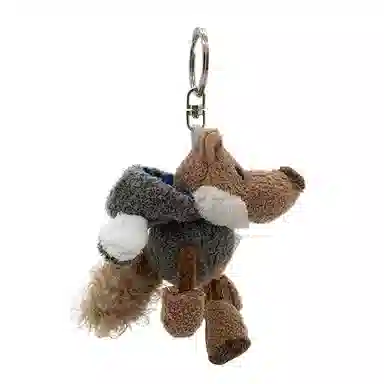 一点潮玩 披着羊皮的狼   迷你钥匙扣 可爱丑萌柔软 玩偶 毛绒挂件