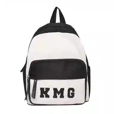 醇龙 撞色字母出游旅行韩系学院风轻便 尼龙 双肩包 常规 粉/蓝/黑/黄/绿