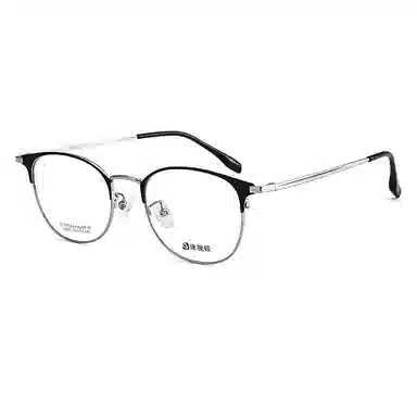 【联系客服可配度数】 康视顿 韩版潮钛小脸复古框 钛β钛板材脚套 眉毛框/眉线框 光学镜架 女款