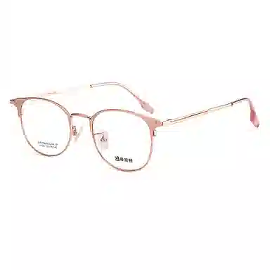 【联系客服可配度数】 康视顿 韩版潮钛小脸复古框 钛β钛板材脚套 眉毛框/眉线框 光学镜架 女款