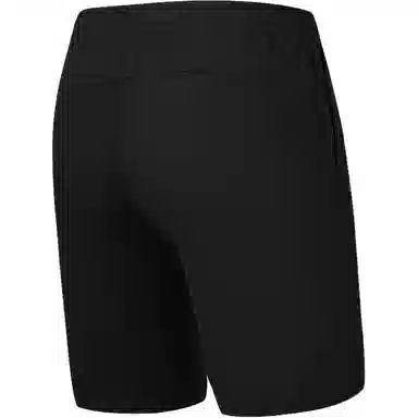 乔丹 纯色中腰舒适百搭透气直筒健身休闲短裤 男款 黑色