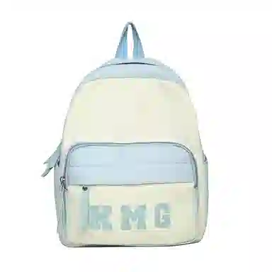 醇龙 撞色字母出游旅行韩系学院风轻便 尼龙 双肩包 常规 粉/蓝/黑/黄/绿