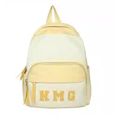 醇龙 撞色字母出游旅行韩系学院风轻便 尼龙 双肩包 常规 粉/蓝/黑/黄/绿