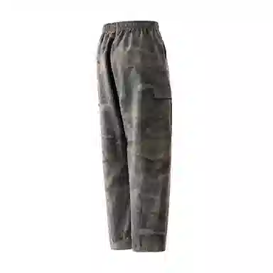啄木鸟 美式复古迷彩户外工装大口袋长裤垂感宽松直筒休闲裤 男女同款