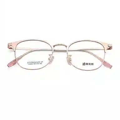 【联系客服可配度数】 康视顿 韩版潮钛小脸复古框 钛β钛板材脚套 眉毛框/眉线框 光学镜架 女款